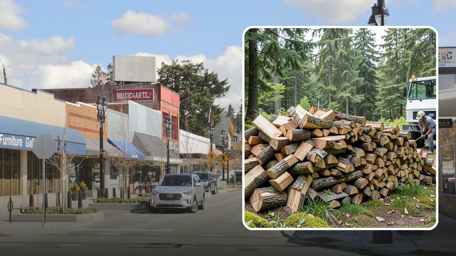Mixed Hardwood Firewood in Bothell, King County, WA - Our mixed hardwood firewood blends dense, slow-burning hardwoods for long-lasting heat and steady coals during Pacific Northwest...