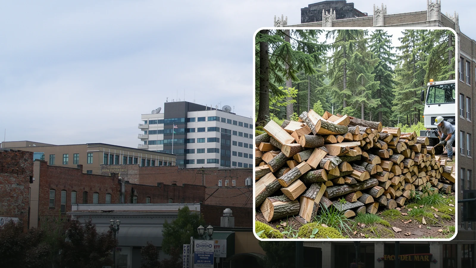 Mixed Hardwood Firewood in Everett, Snohomish County, WA - Our mixed hardwood firewood blends dense, slow-burning hardwoods for long-lasting heat and steady coals during Pacific Northwest...