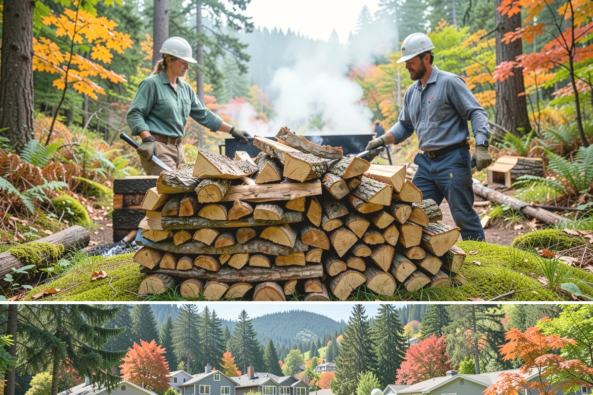Mixed Hardwood Firewood in Fircrest, Pierce County, WA - Order hardwood in fall so you have long-burning wood ready for the deep-winter cold snaps.