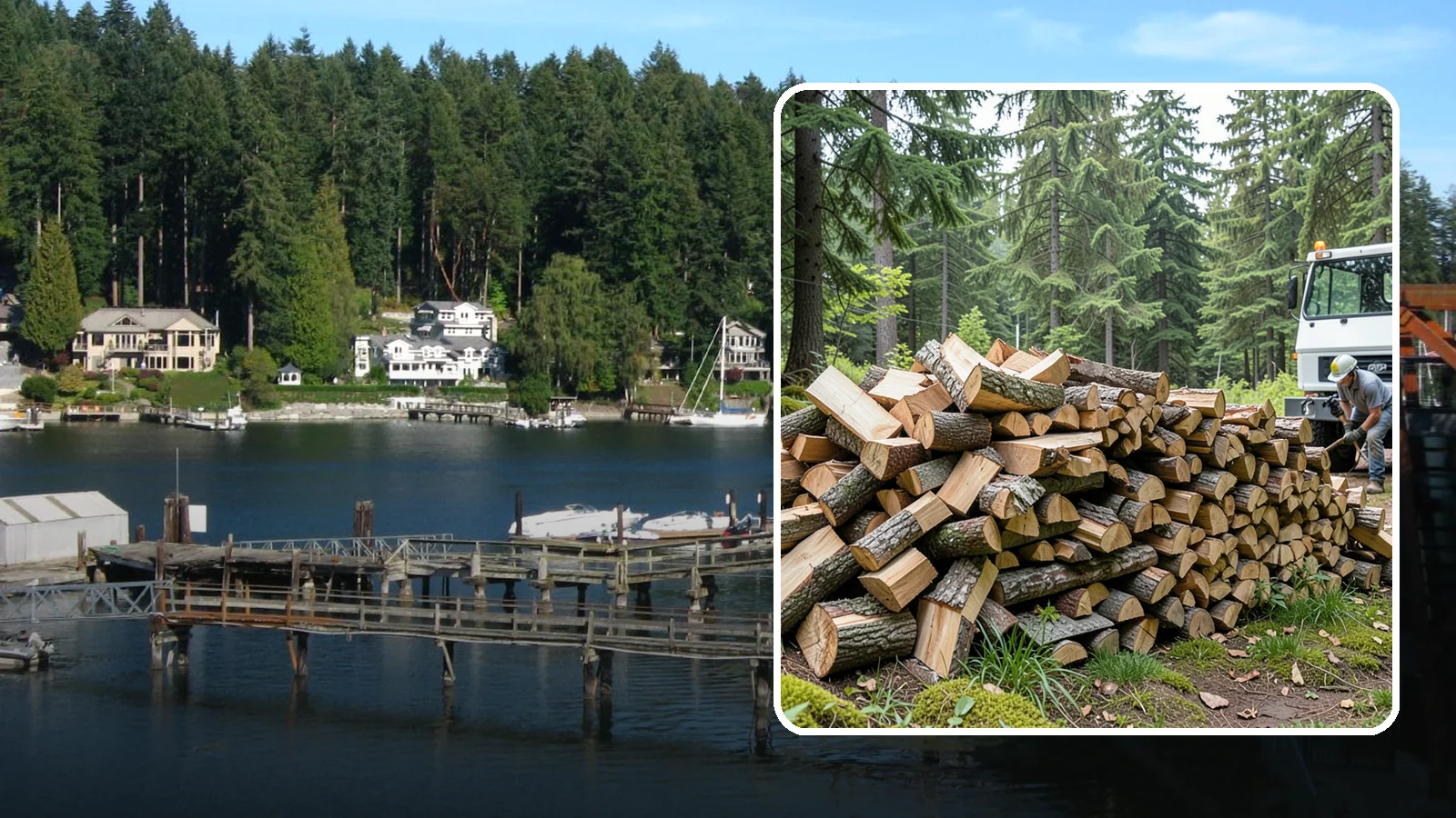 Mixed Hardwood Firewood in Gig Harbor, Pierce County, WA - Our mixed hardwood firewood blends dense, slow-burning hardwoods for long-lasting heat and steady coals during Pacific Northwest...