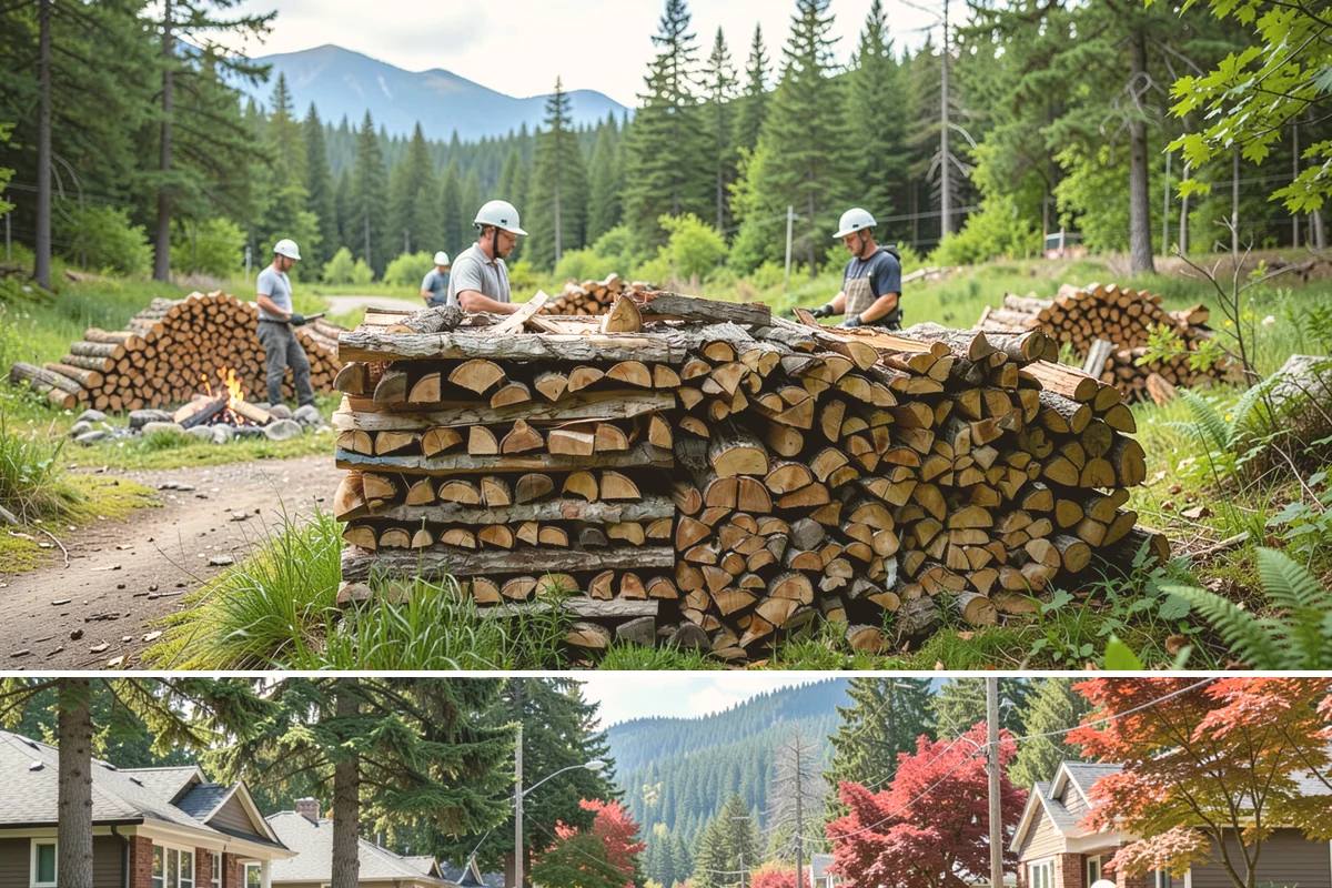 Mixed Hardwood Firewood in Hunts Point, King County, WA - Order hardwood in fall so you have long-burning wood ready for the deep-winter cold snaps.