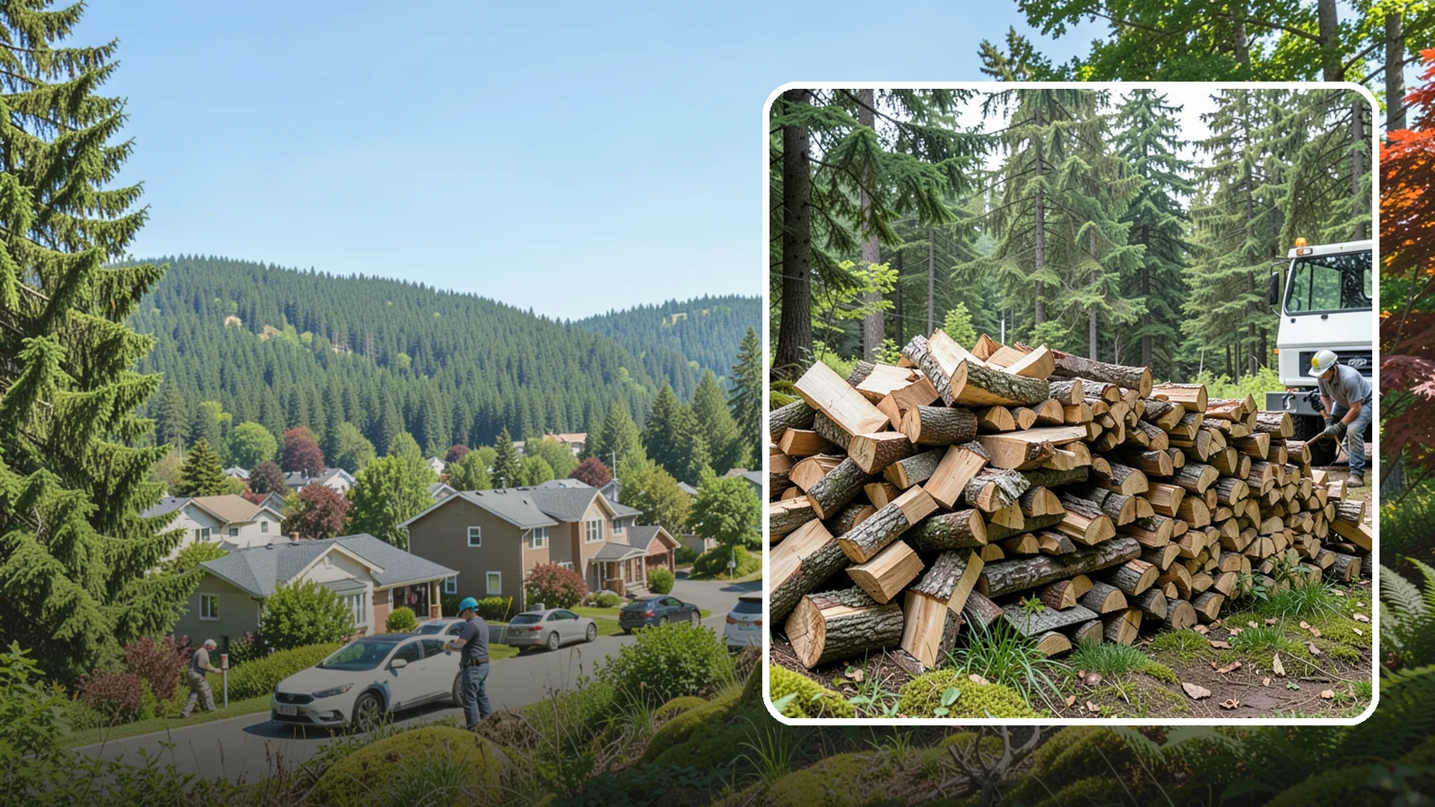 Mixed Hardwood Firewood in Index, Snohomish County, WA - Our mixed hardwood firewood blends dense, slow-burning hardwoods for long-lasting heat and steady coals during Pacific Northwest...
