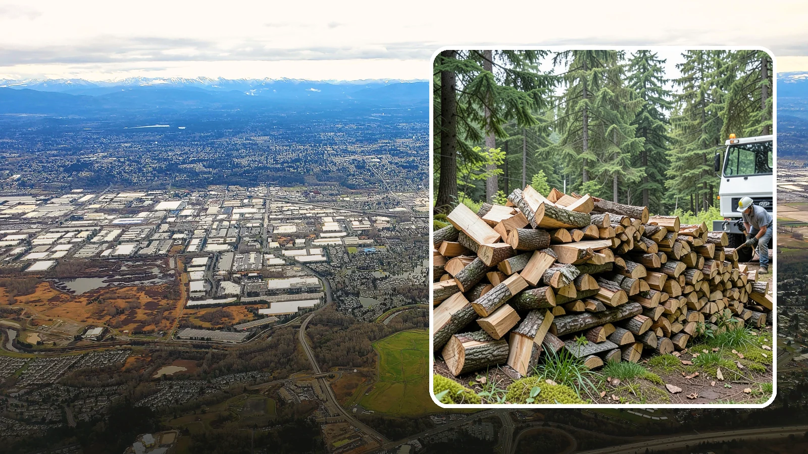 Mixed Hardwood Firewood in Kent, King County, WA - Our mixed hardwood firewood blends dense, slow-burning hardwoods for long-lasting heat and steady coals during Pacific Northwest...