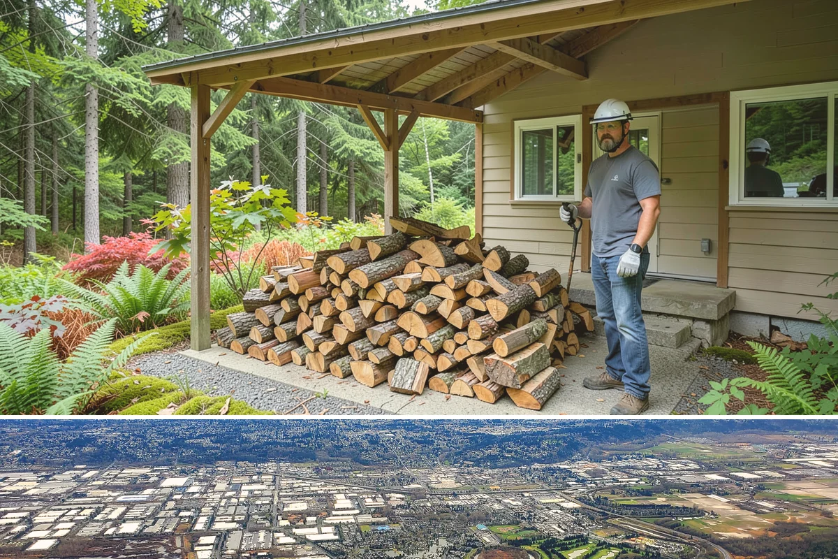 Mixed Hardwood Firewood in Kent, King County, WA - Order hardwood in fall so you have long-burning wood ready for the deep-winter cold snaps.