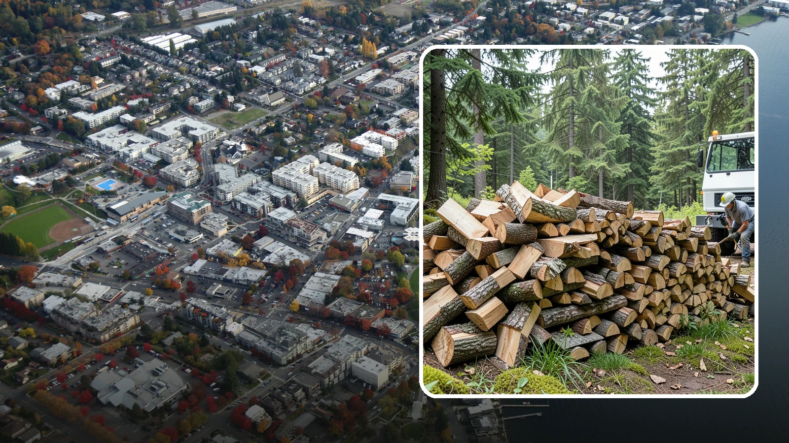 Mixed Hardwood Firewood in Kirkland, King County, WA - Our mixed hardwood firewood blends dense, slow-burning hardwoods for long-lasting heat and steady coals during Pacific Northwest...