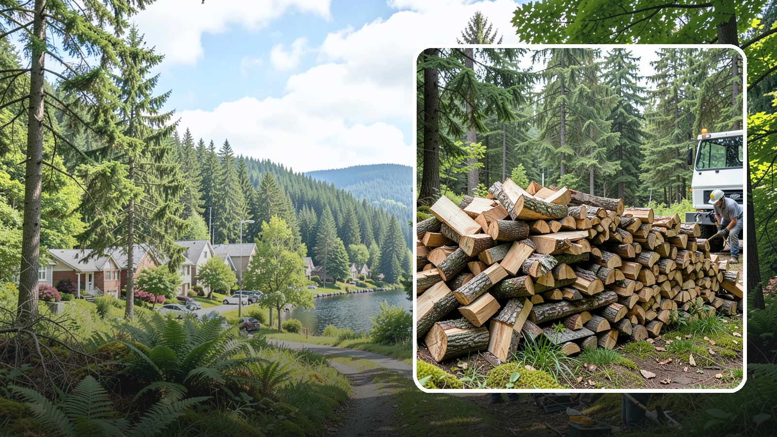 Mixed Hardwood Firewood in Lake Forest Park, King County, WA - Our mixed hardwood firewood blends dense, slow-burning hardwoods for long-lasting heat and steady coals during Pacific Northwest...