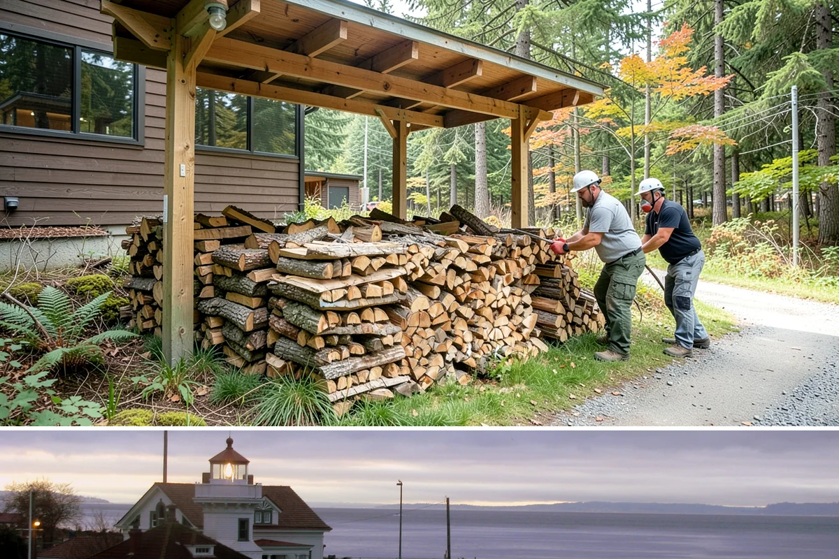 Mixed Hardwood Firewood in Mukilteo, Snohomish County, WA - Order hardwood in fall so you have long-burning wood ready for the deep-winter cold snaps.