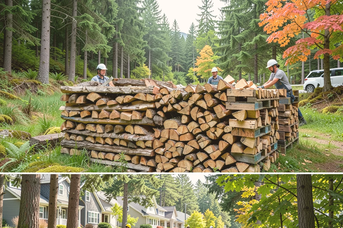 Mixed Hardwood Firewood in Normandy Park, King County, WA - Order hardwood in fall so you have long-burning wood ready for the deep-winter cold snaps.