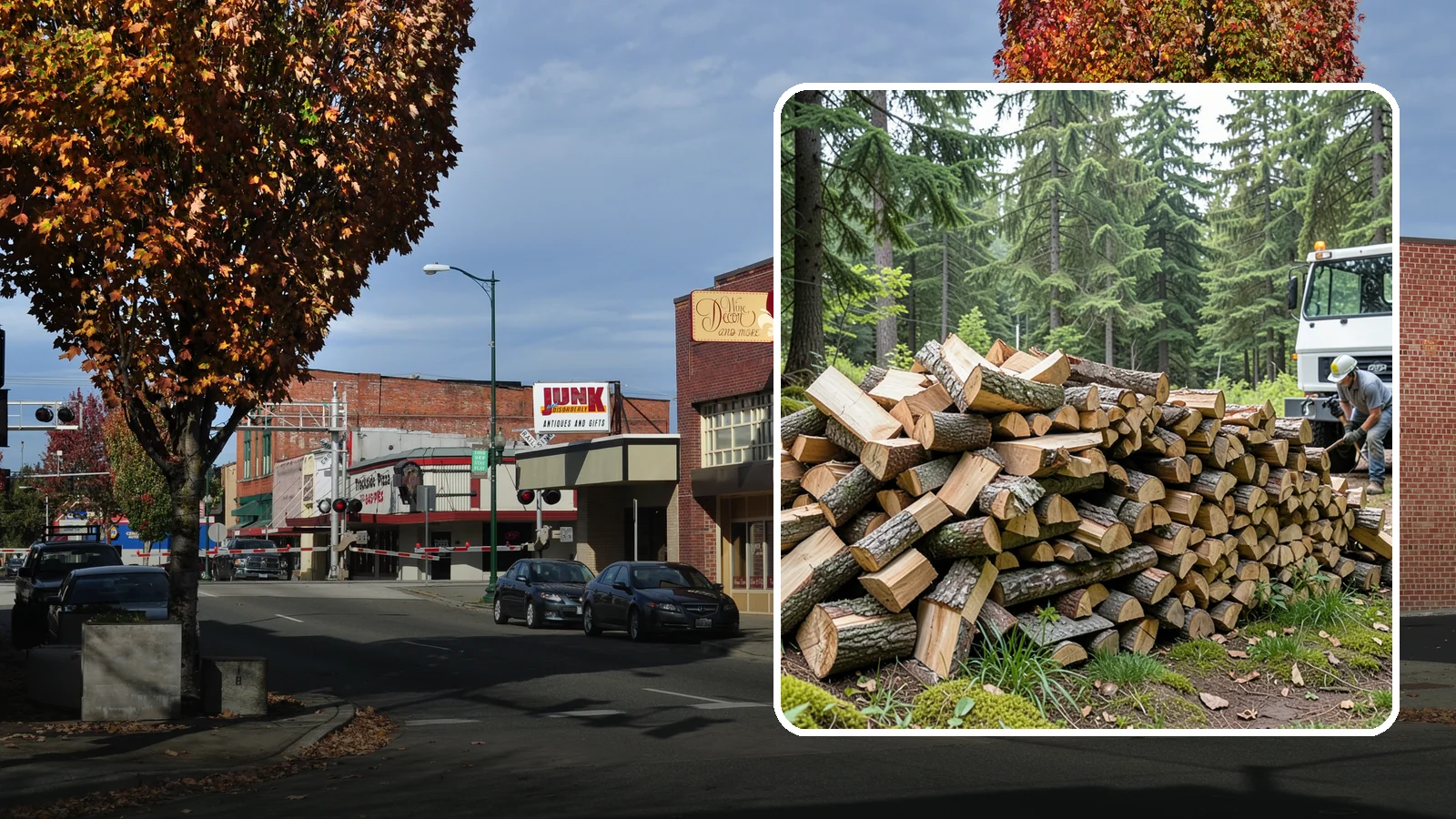 Mixed Hardwood Firewood in Puyallup, Pierce County, WA - Our mixed hardwood firewood blends dense, slow-burning hardwoods for long-lasting heat and steady coals during Pacific Northwest...