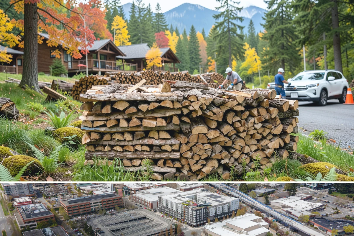 Mixed Hardwood Firewood in Redmond, King County, WA - Order hardwood in fall so you have long-burning wood ready for the deep-winter cold snaps.