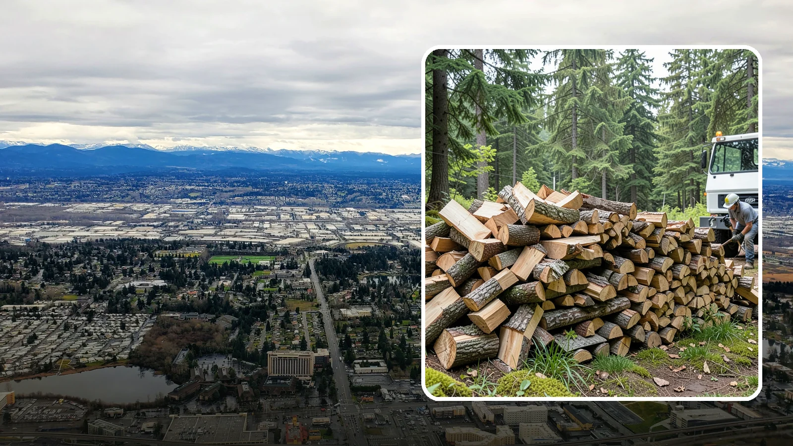 Mixed Hardwood Firewood in SeaTac, King County, WA - Our mixed hardwood firewood blends dense, slow-burning hardwoods for long-lasting heat and steady coals during Pacific Northwest...