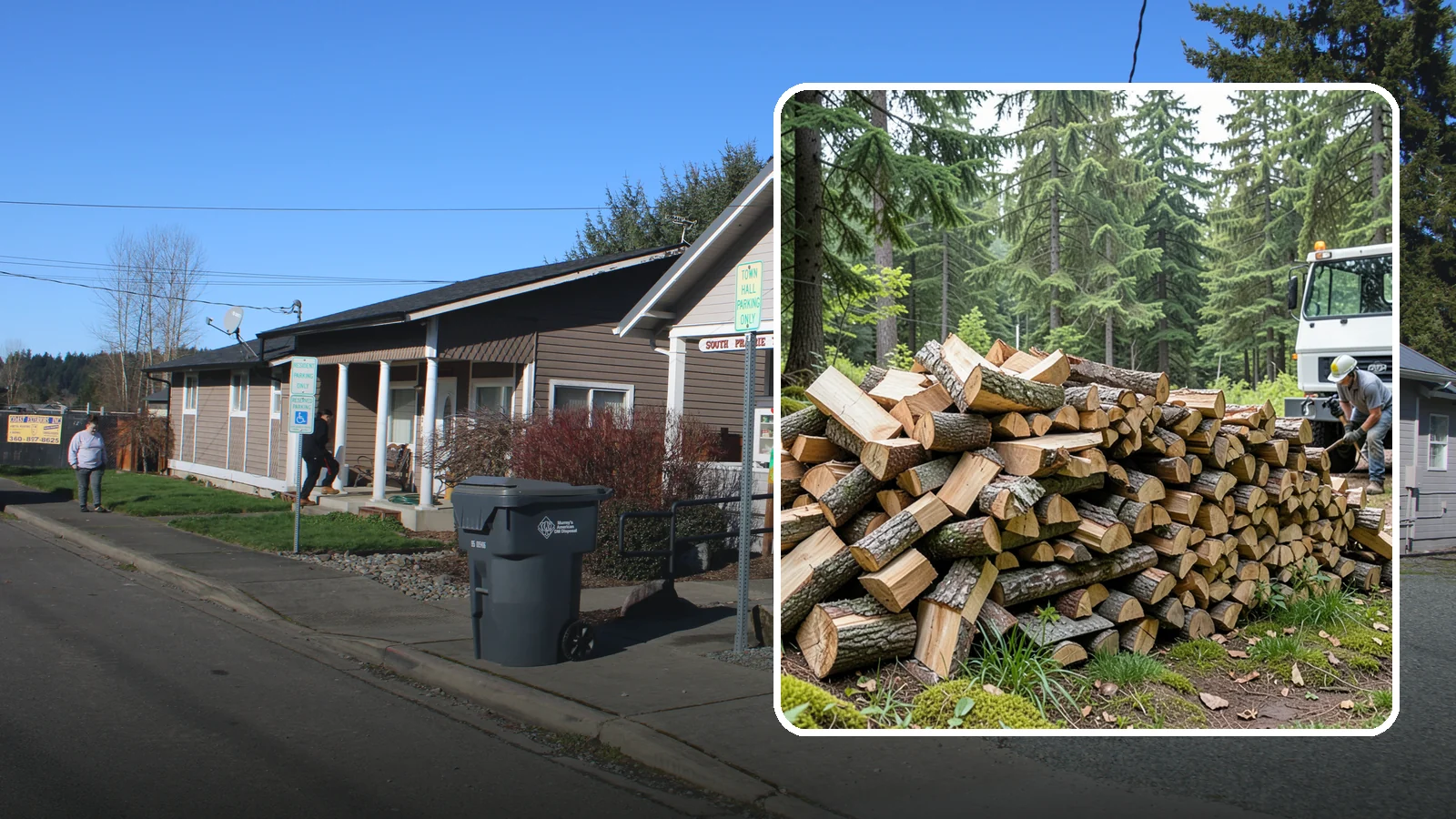 Mixed Hardwood Firewood in South Prairie, Pierce County, WA - Our mixed hardwood firewood blends dense, slow-burning hardwoods for long-lasting heat and steady coals during Pacific Northwest...