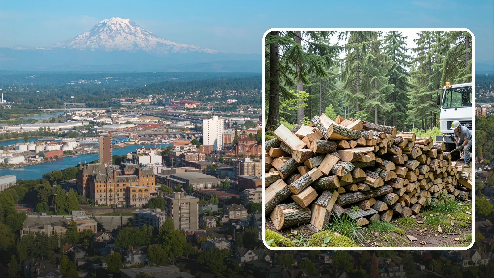 Mixed Hardwood Firewood in Tacoma, Pierce County, WA - Our mixed hardwood firewood blends dense, slow-burning hardwoods for long-lasting heat and steady coals during Pacific Northwest...