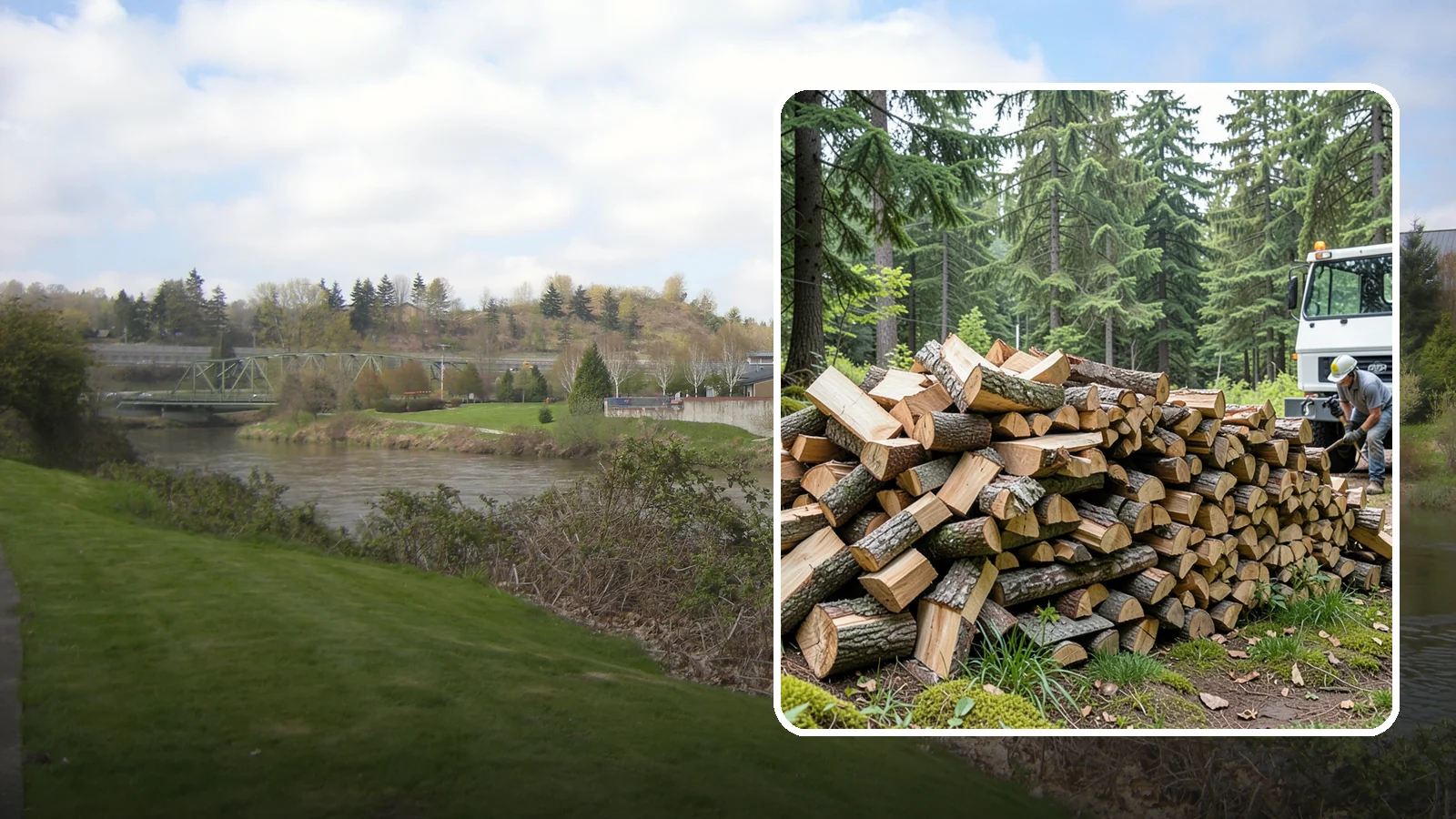 Mixed Hardwood Firewood in Tukwila, King County, WA - Our mixed hardwood firewood blends dense, slow-burning hardwoods for long-lasting heat and steady coals during Pacific Northwest...