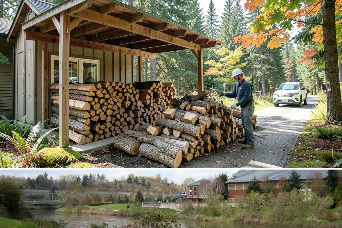 Mixed Hardwood Firewood in Tukwila, King County, WA - Order hardwood in fall so you have long-burning wood ready for the deep-winter cold snaps.