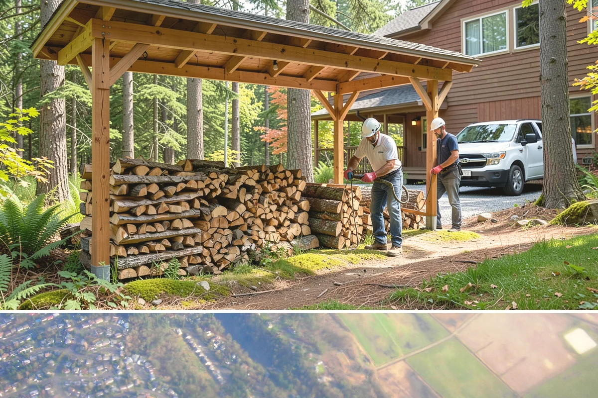 Mixed Softwood Firewood in Algona, King County, WA - Buy softwood in late summer or fall to have easy-lighting wood ready for autumn and shoulder-season fires.