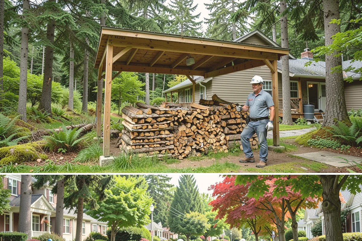 Mixed Softwood Firewood in Beaux Arts Village, King County, WA - Buy softwood in late summer or fall to have easy-lighting wood ready for autumn and shoulder-season fires.