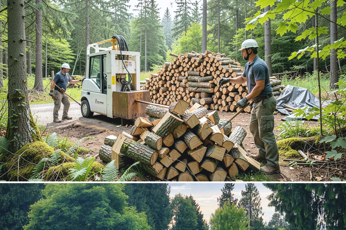 Mixed Softwood Firewood in Bonney Lake, Pierce County, WA - Buy softwood in late summer or fall to have easy-lighting wood ready for autumn and shoulder-season fires.