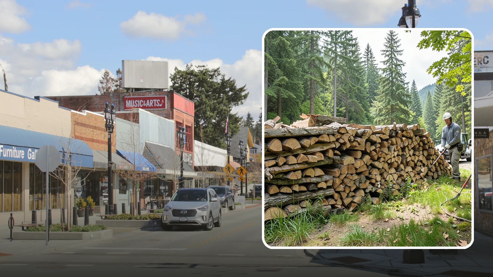 Mixed Softwood Firewood in Bothell, King County, WA - Our mixed softwood firewood lights quickly and throws fast heat, making it a practical, budget-friendly choice for Pacific...