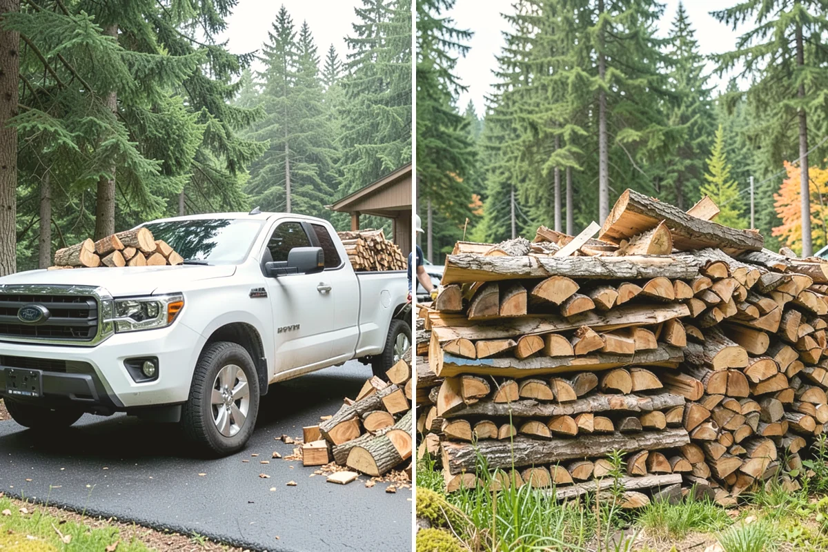 Mixed Softwood Firewood in Burlington, Skagit County, WA - We gather a blend of fast-lighting softwood stock