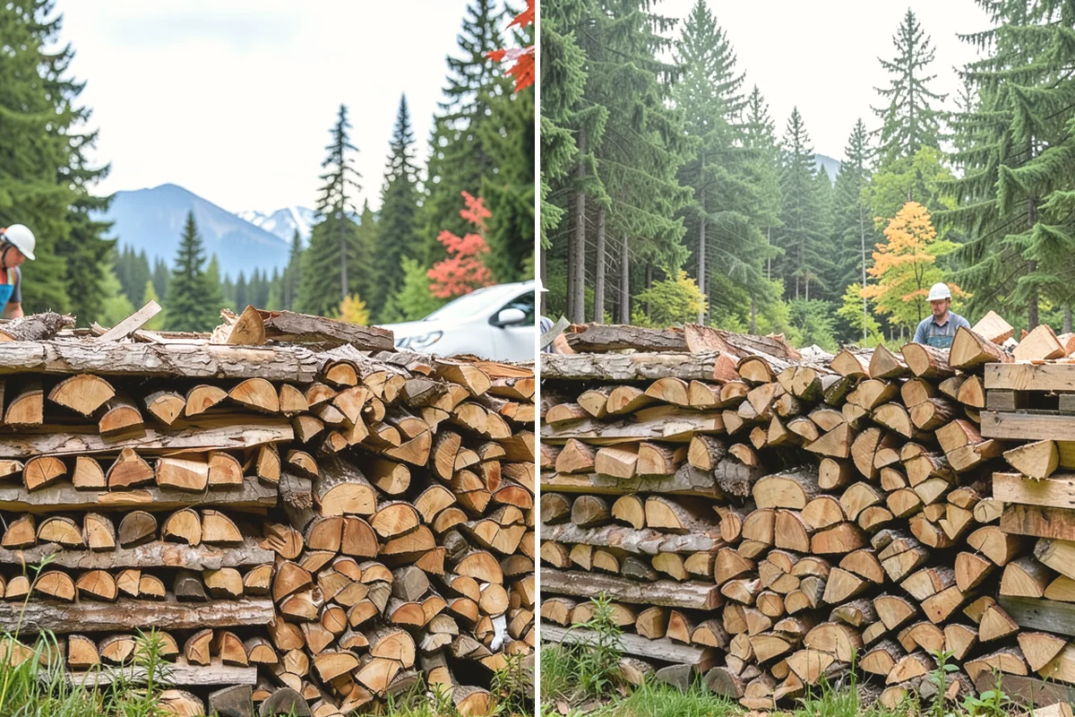 Mixed Softwood Firewood in Carbonado, Pierce County, WA - We gather a blend of fast-lighting softwood stock