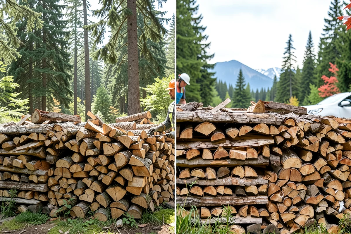 Mixed Softwood Firewood in Clyde Hill, King County, WA - We gather a blend of fast-lighting softwood stock