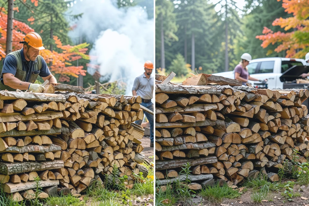 Mixed Softwood Firewood in Darrington, WA - We gather a blend of fast-lighting softwood stock