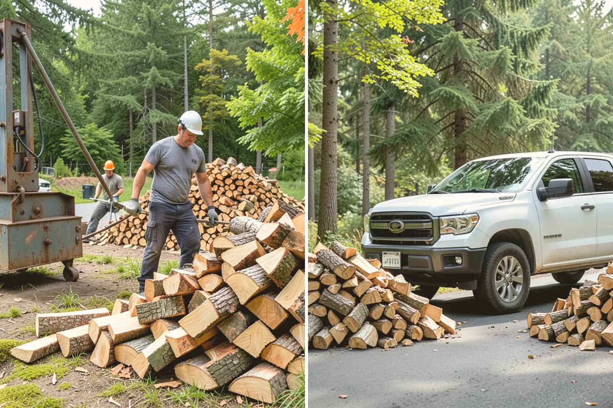 Mixed Softwood Firewood in Eatonville, Pierce County, WA - We gather a blend of fast-lighting softwood stock