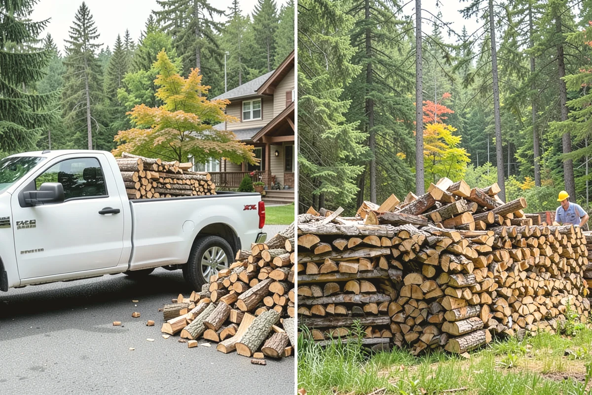 Mixed Softwood Firewood in Edgewood, Pierce County, WA - We gather a blend of fast-lighting softwood stock