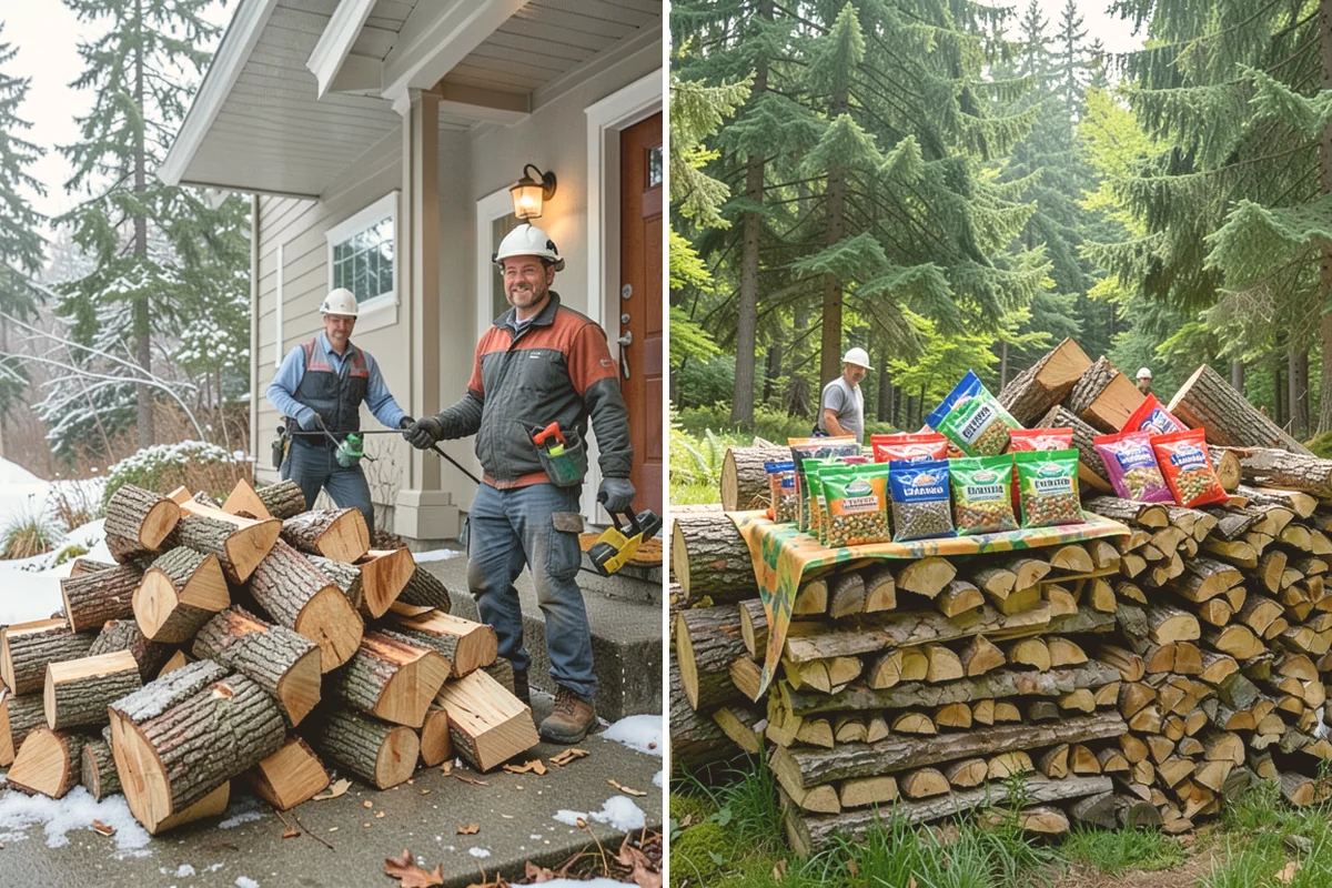 Mixed Softwood Firewood in Edmonds, Snohomish County, WA - We gather a blend of fast-lighting softwood stock
