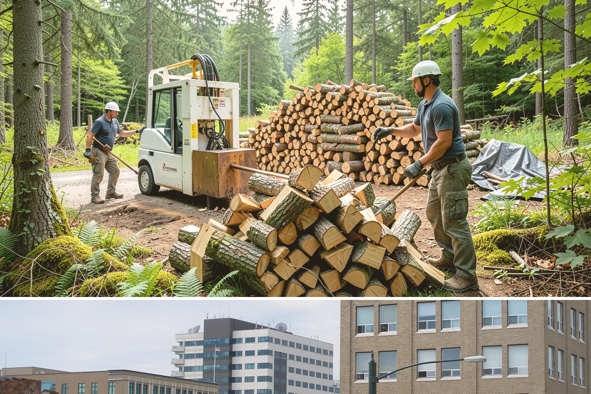 Mixed Softwood Firewood in Everett, Snohomish County, WA - Buy softwood in late summer or fall to have easy-lighting wood ready for autumn and shoulder-season fires.