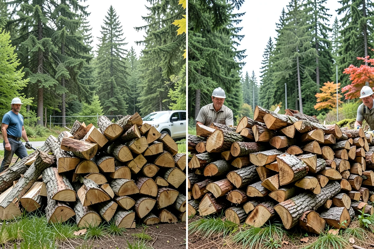 Mixed Softwood Firewood in Gig Harbor, Pierce County, WA - We gather a blend of fast-lighting softwood stock