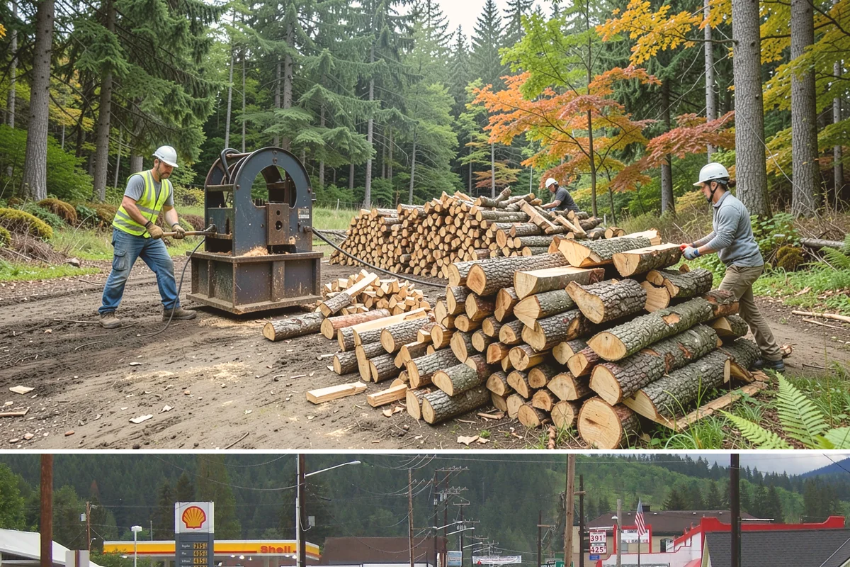 Mixed Softwood Firewood in Granite Falls, Snohomish County, WA - Buy softwood in late summer or fall to have easy-lighting wood ready for autumn and shoulder-season fires.