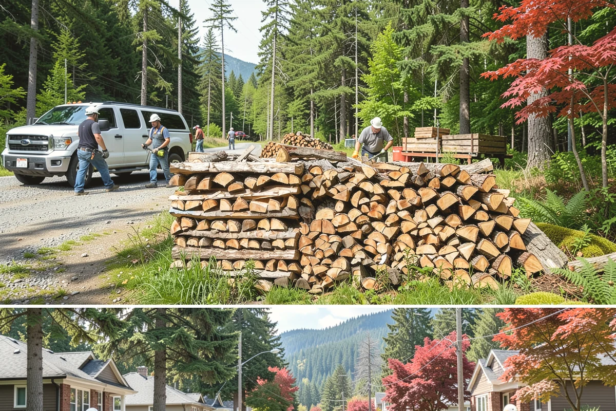Mixed Softwood Firewood in Hunts Point, King County, WA - Buy softwood in late summer or fall to have easy-lighting wood ready for autumn and shoulder-season fires.
