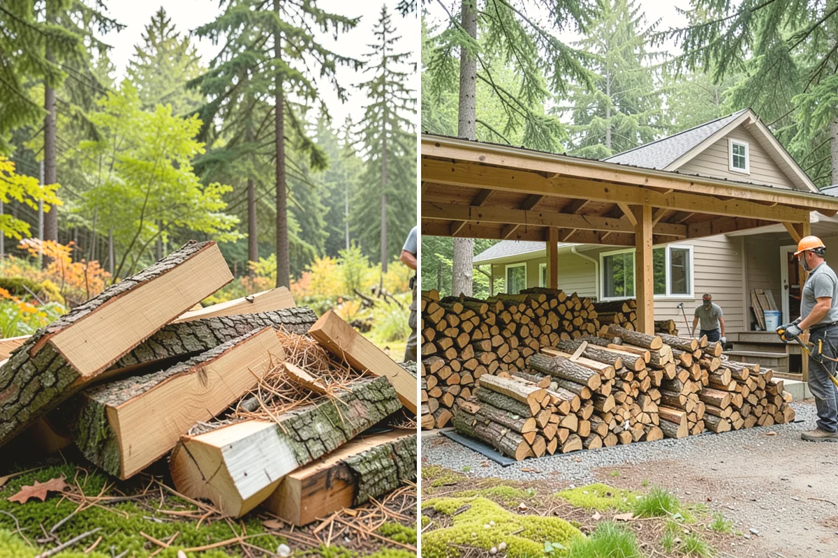Mixed Softwood Firewood in Issaquah, King County, WA - We gather a blend of fast-lighting softwood stock