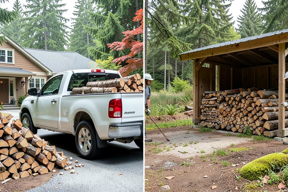 Mixed Softwood Firewood in Kenmore, King County, WA - We gather a blend of fast-lighting softwood stock