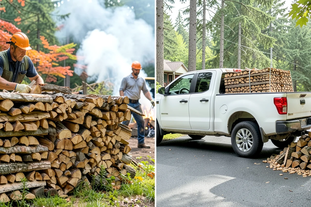Mixed Softwood Firewood in Lake Forest Park, King County, WA - We gather a blend of fast-lighting softwood stock