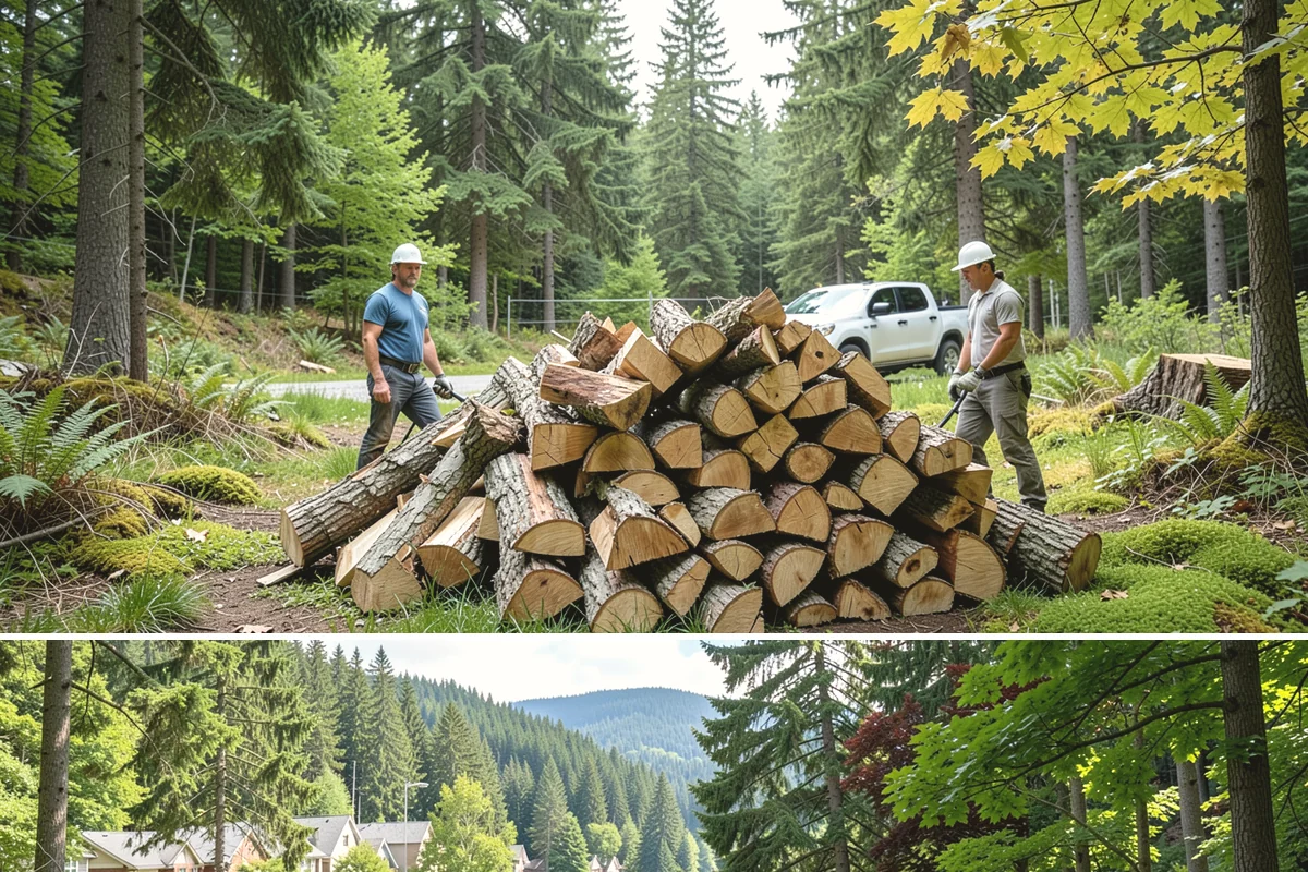 Mixed Softwood Firewood in Lake Forest Park, King County, WA - Buy softwood in late summer or fall to have easy-lighting wood ready for autumn and shoulder-season fires.