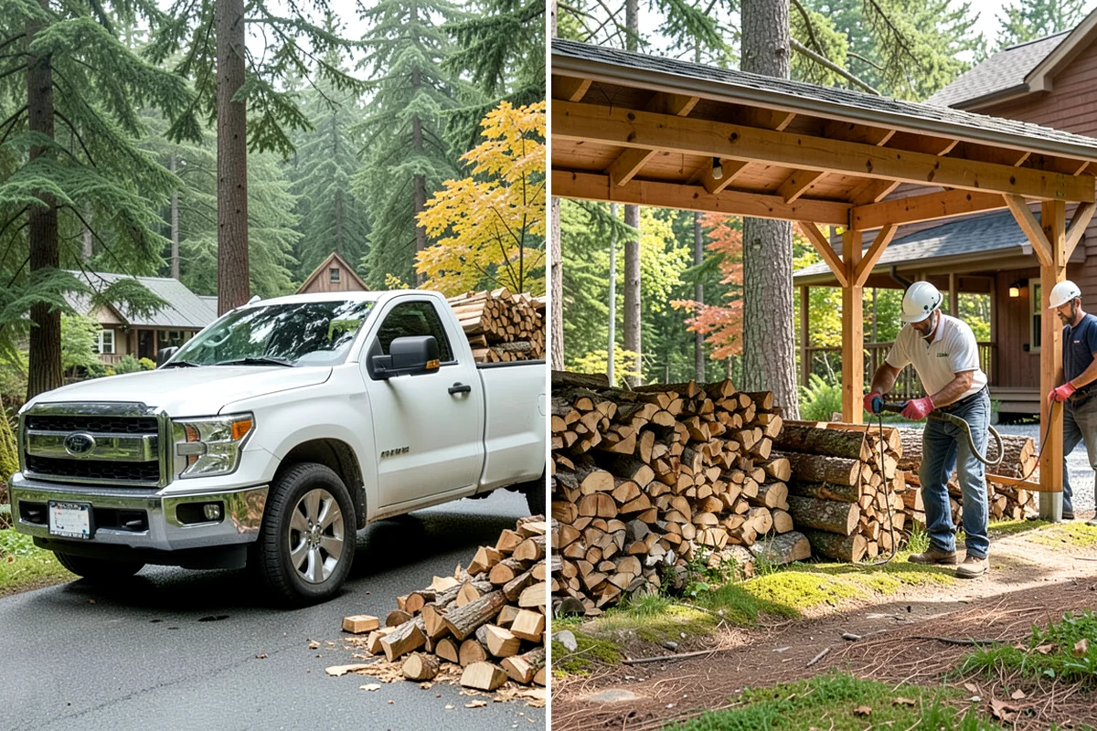 Mixed Softwood Firewood in Lakewood, Pierce County, WA - We gather a blend of fast-lighting softwood stock