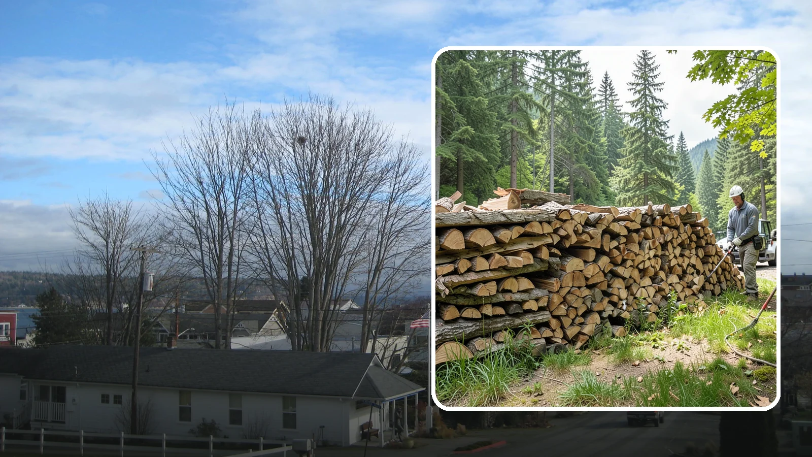 Mixed Softwood Firewood in Langley, Island County, WA - Our mixed softwood firewood lights quickly and throws fast heat, making it a practical, budget-friendly choice for Pacific...