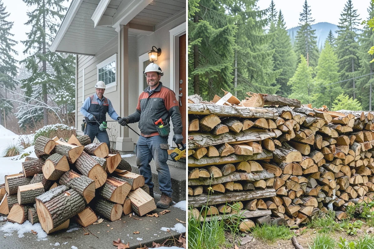 Mixed Softwood Firewood in Marysville, Snohomish County, WA - We gather a blend of fast-lighting softwood stock