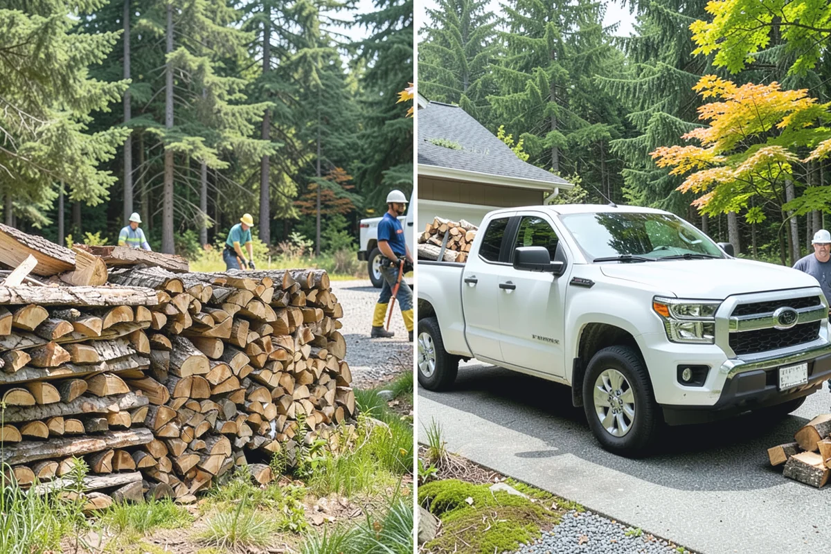 Mixed Softwood Firewood in Medina, King County, WA - We gather a blend of fast-lighting softwood stock
