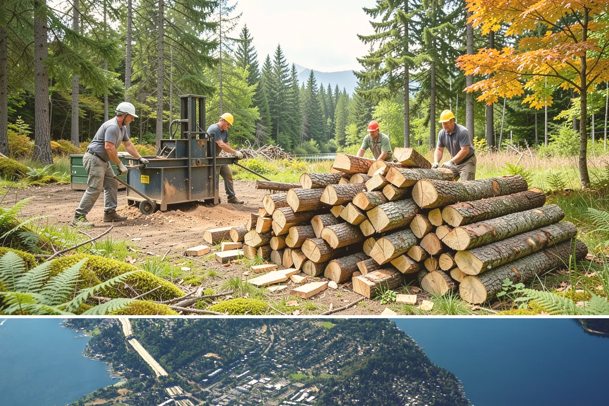 Mixed Softwood Firewood in Mercer Island, King County, WA - Buy softwood in late summer or fall to have easy-lighting wood ready for autumn and shoulder-season fires.