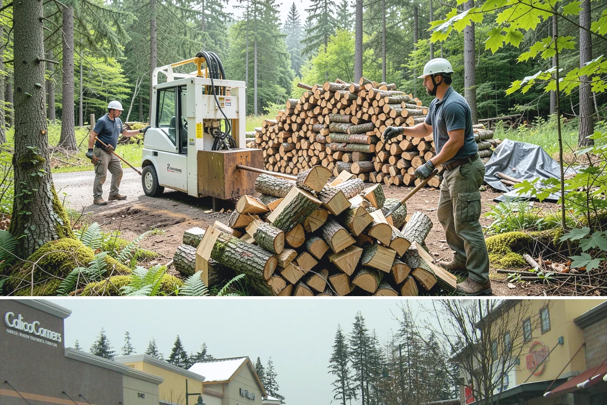 Mixed Softwood Firewood in Mill Creek, Snohomish County, WA - Buy softwood in late summer or fall to have easy-lighting wood ready for autumn and shoulder-season fires.