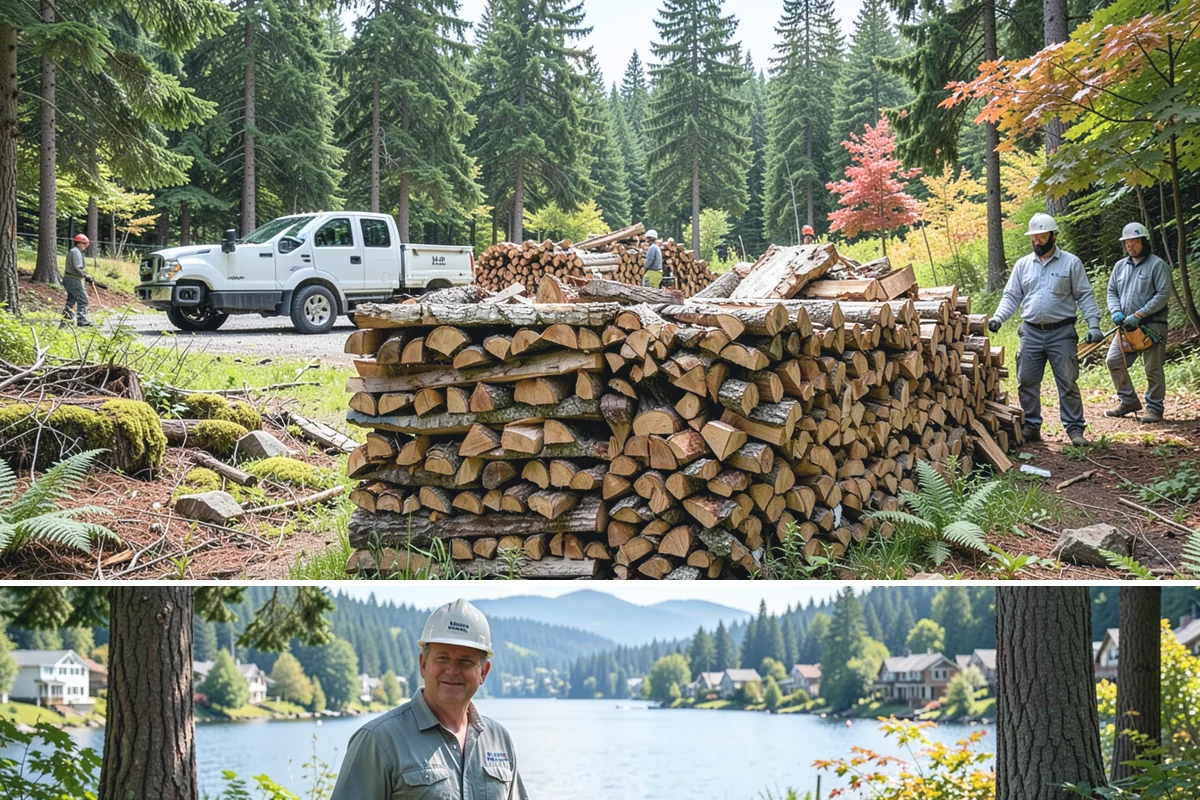 Mixed Softwood Firewood in Milton, King County, WA - Buy softwood in late summer or fall to have easy-lighting wood ready for autumn and shoulder-season fires.