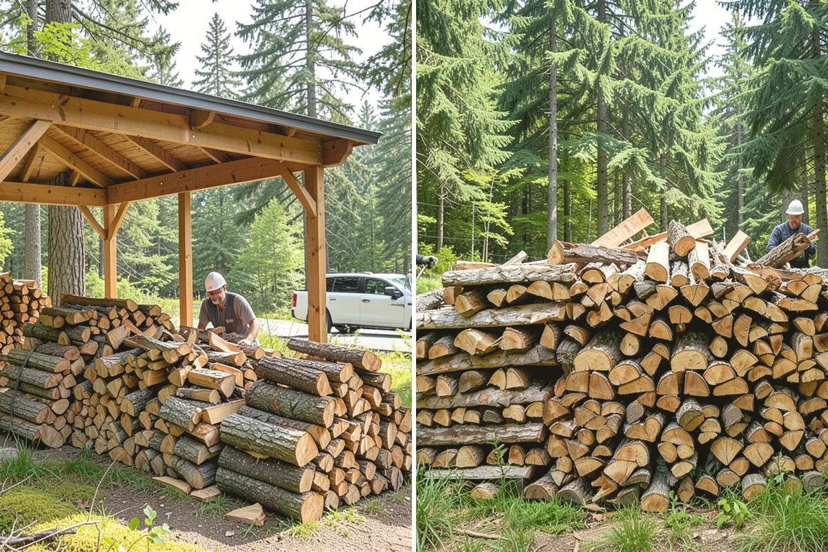 Mixed Softwood Firewood in Monroe, Snohomish County, WA - We gather a blend of fast-lighting softwood stock