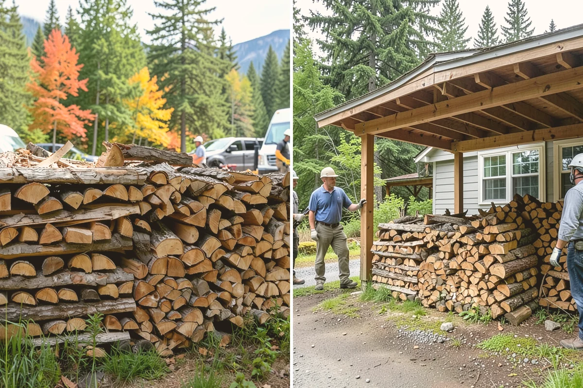 Mixed Softwood Firewood in Newcastle, King County, WA - We gather a blend of fast-lighting softwood stock