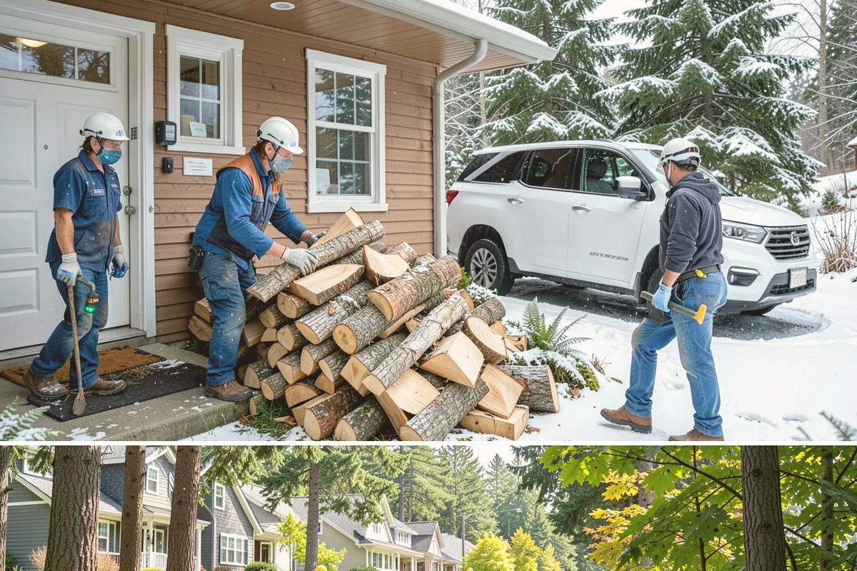 Mixed Softwood Firewood in Normandy Park, King County, WA - Buy softwood in late summer or fall to have easy-lighting wood ready for autumn and shoulder-season fires.