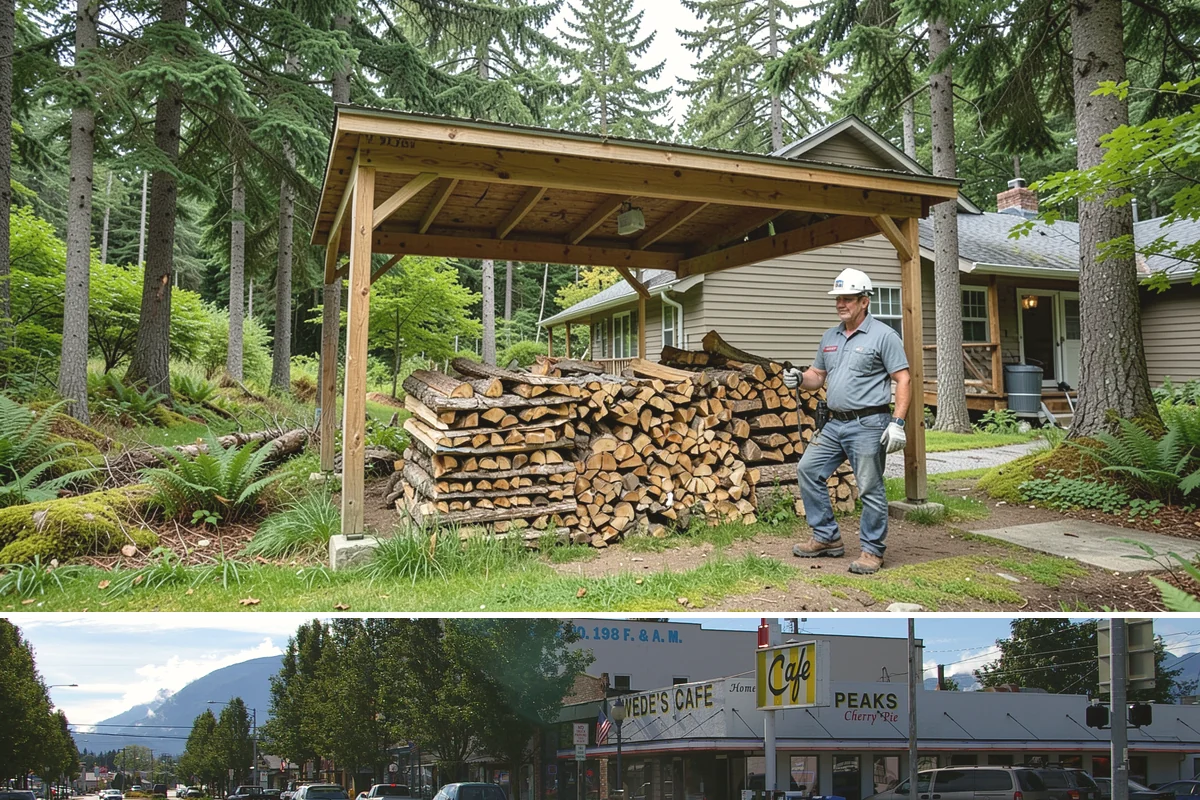 Mixed Softwood Firewood in North Bend, King County, WA - Buy softwood in late summer or fall to have easy-lighting wood ready for autumn and shoulder-season fires.
