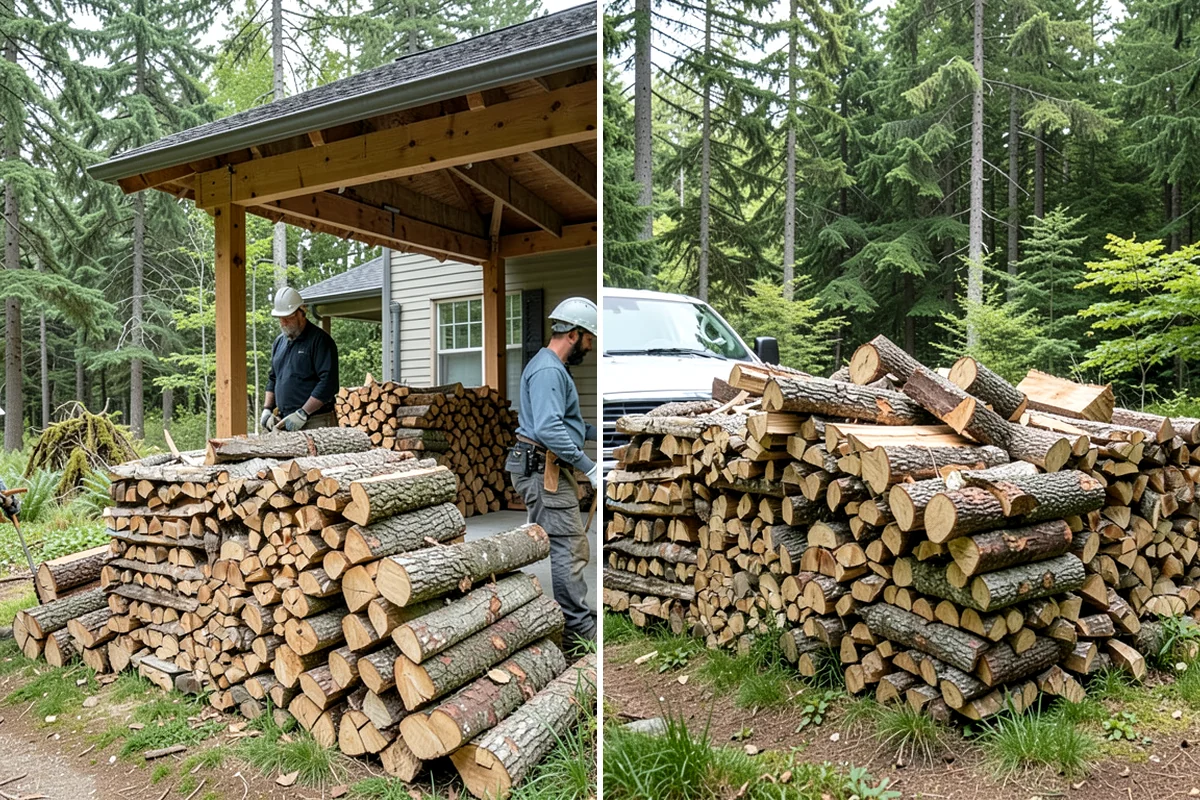 Mixed Softwood Firewood in Puyallup, Pierce County, WA - We gather a blend of fast-lighting softwood stock
